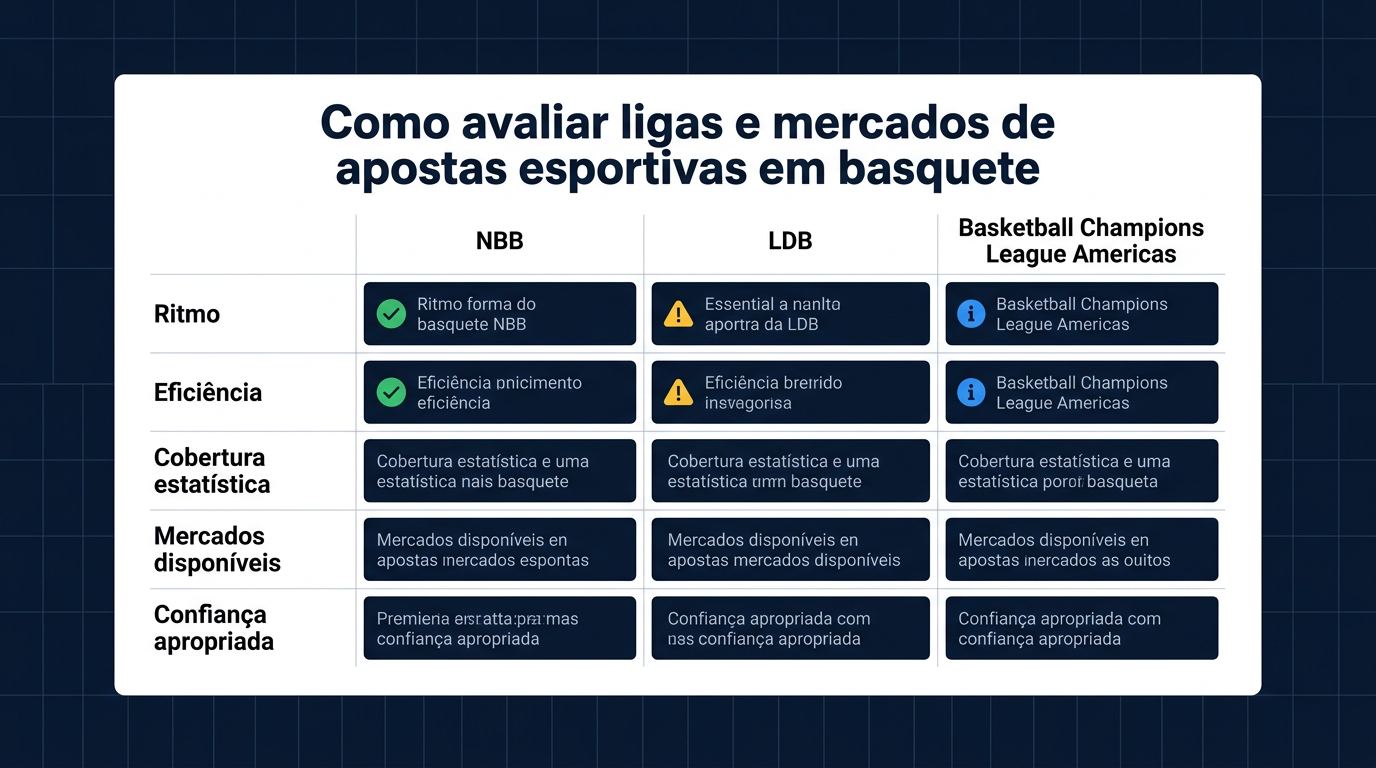 Como avaliar ligas e mercados de apostas esportivas em basquete