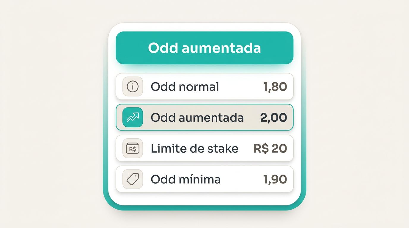 Odds aumentadas e reduções de preço