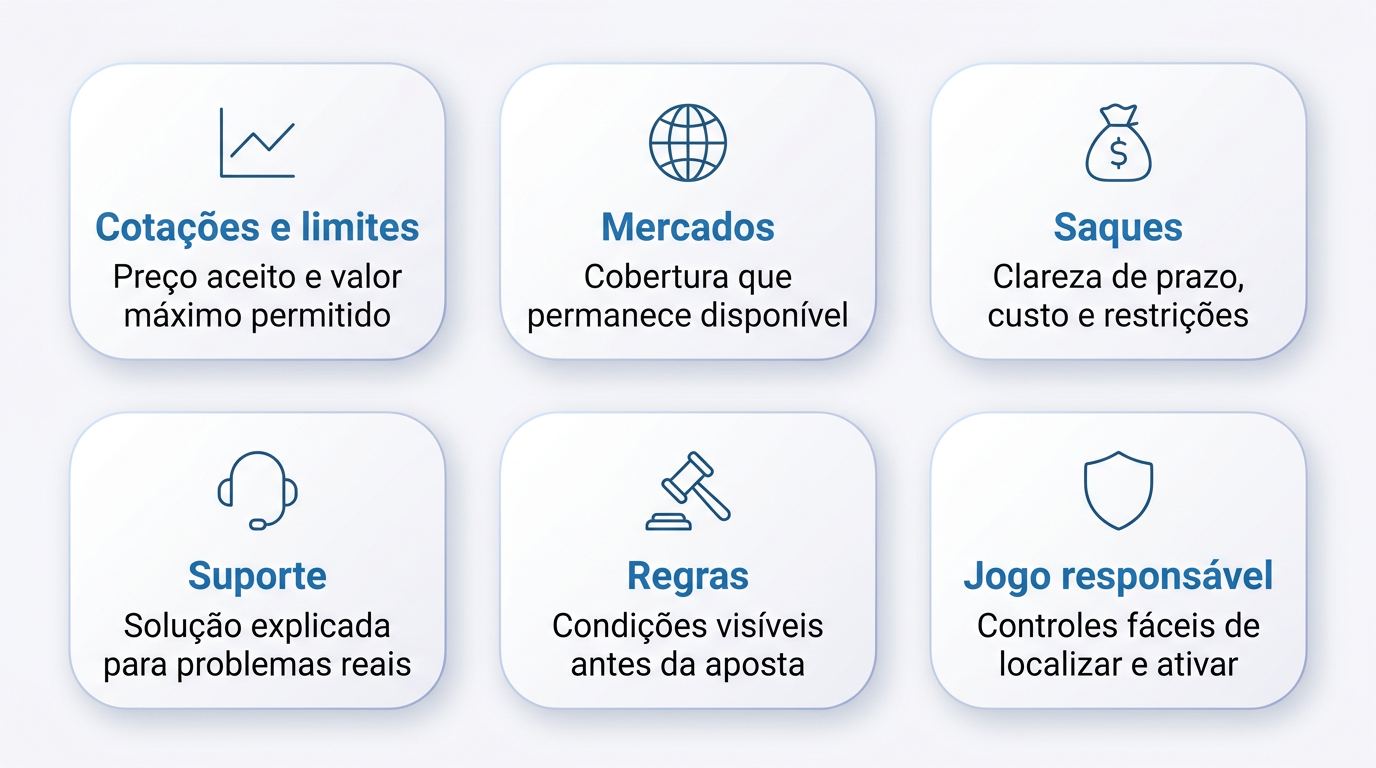 Critérios para comparar aplicativos de apostas esportivas no Brasil