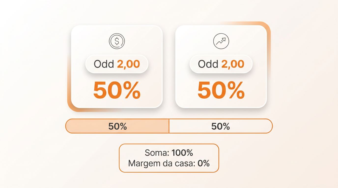 Exemplo ilustrativo de odds decimais e probabilidades implícitas